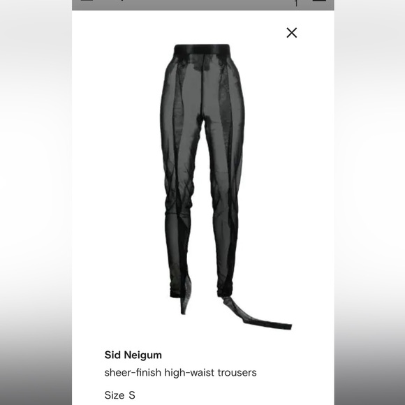 Sheer high waist trousers - Picture 2 of 2